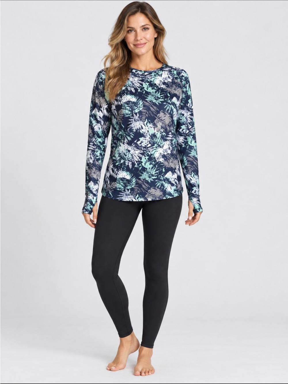 🌞🕶️🌊REEL LIFE Women’s Raglan Sleeve UV 50+ Swim Tee Rash Guard with Thumb Holes